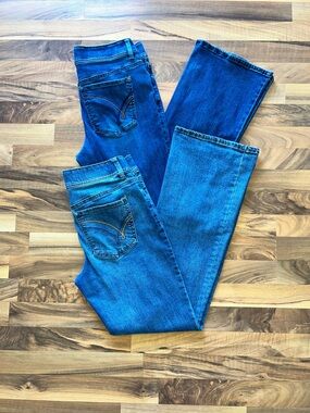 Lot of 2 Lincoln outfitters women’s work jeans Sz 6 stretchy waist boot leg farm